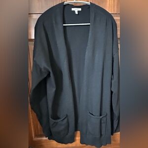 Maurices Black Open Front Cardigan